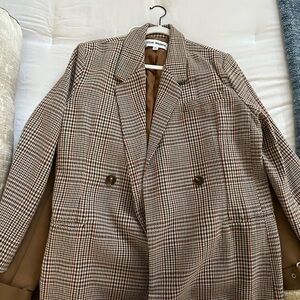 Steve Madden Brown Plaid Blazer
